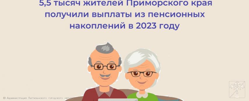 2023.10.27   5,5 тысяч жителей Приморского края получили выплаты из пенсионных накоплений в 2023 году