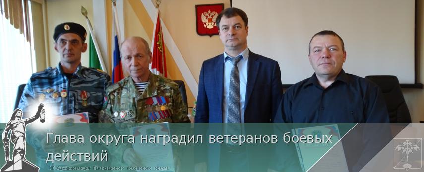 Глава округа наградил ветеранов боевых действий 